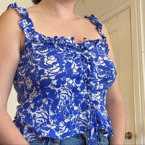 Tank top with ruffle detail